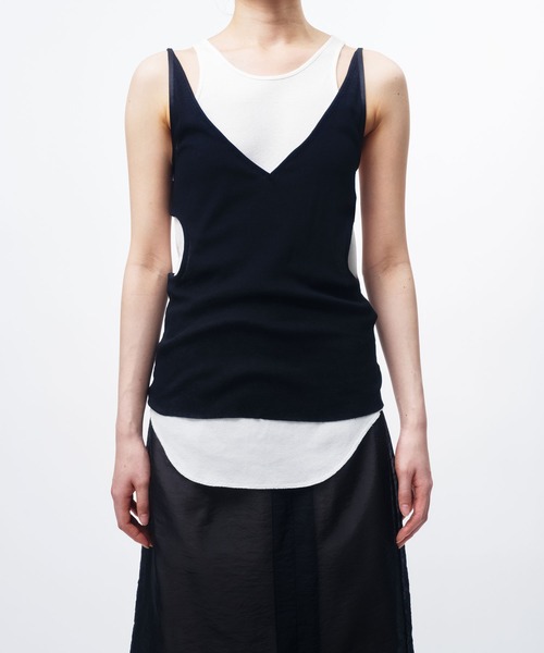 タンクトップ ノースリーブ SHEER RIB CAMISOLE ＆ RIB TANKTOPS SET / シアーリブキャミソール＆リブタンクトップセ SHEER RIB CAMISOLE & RIB TANKTOPS SET / シアーリブ