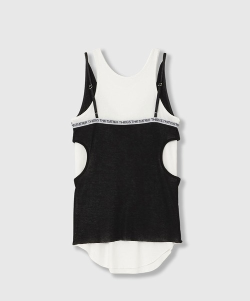 タンクトップ ノースリーブ SHEER RIB CAMISOLE ＆ RIB TANKTOPS SET / シアーリブキャミソール＆リブタンクトップセ SHEER RIB CAMISOLE & RIB TANKTOPS SET / シアーリブ