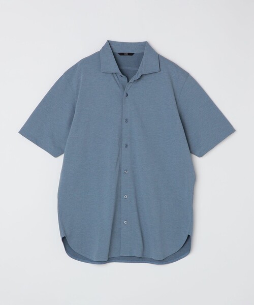 SHIPS（シップス）の「SHIPS:〈遮熱/接触冷感/吸水速乾/紫外線カット〉セミワイド カノコ ショートスリーブ シャツ（シャツ/ブラウス・メンズ・ブルー/ライトグレー/ネイビー・SMALL/MEDIUM/LARGE/X-LARGE）」の3枚目の写真