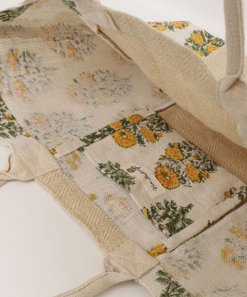 MOTO（モト）の「ブロックプリントジュートBIGトートバッグ（トートバッグ・レディース・ブラウン/グレー・ONE SIZE）」の5枚目の写真