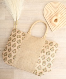 MOTO | ブロックプリントジュートBIGトートバッグ(トートバッグ)