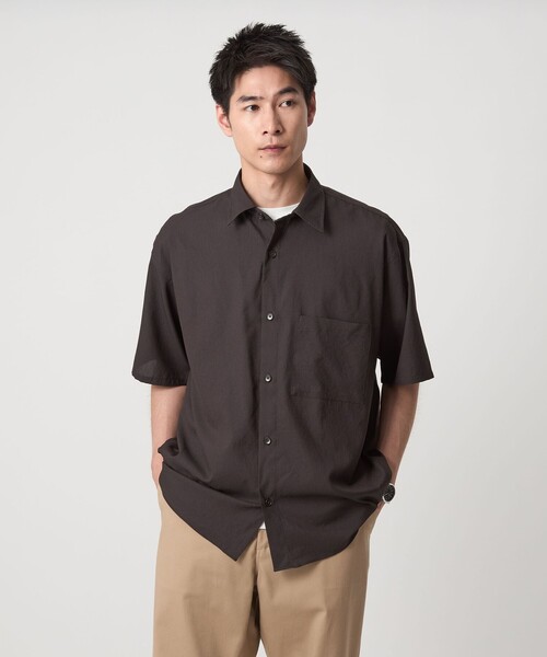 green label relaxing(グリーンレーベルリラクシング)の「DotAir ボックス レギュラーカラー シャツ(シャツ/ブラウス・メンズ・ライトグレー/ダークブラウン/ブラック・M/L/XL/S)」の13枚目の写真