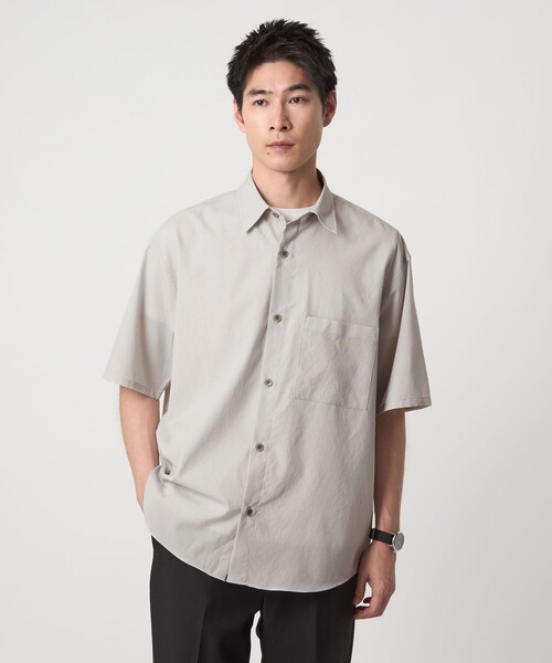 green label relaxing(グリーンレーベルリラクシング)の「DotAir ボックス レギュラーカラー シャツ(シャツ/ブラウス・メンズ・ライトグレー/ダークブラウン/ブラック・M/L/XL/S)」の18枚目の写真