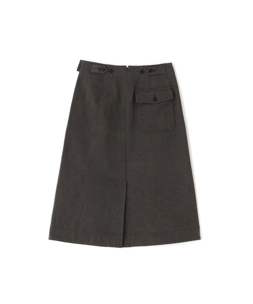 MHL.（エムエイチエル）の「FADED COTTON DRILL（スカート・レディース・チャコール・1/2/3）」の2枚目の写真