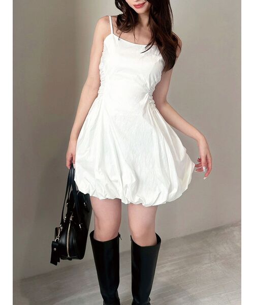 RESEXXY（リゼクシー）の「レースポイントコンビワンピース（ワンピース・レディース・チャコールグレー/ブラック/ホワイト・FREE）」の2枚目の写真