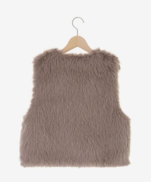 ルクールブラン ショートフェイクファーベスト ショートフェイクファー