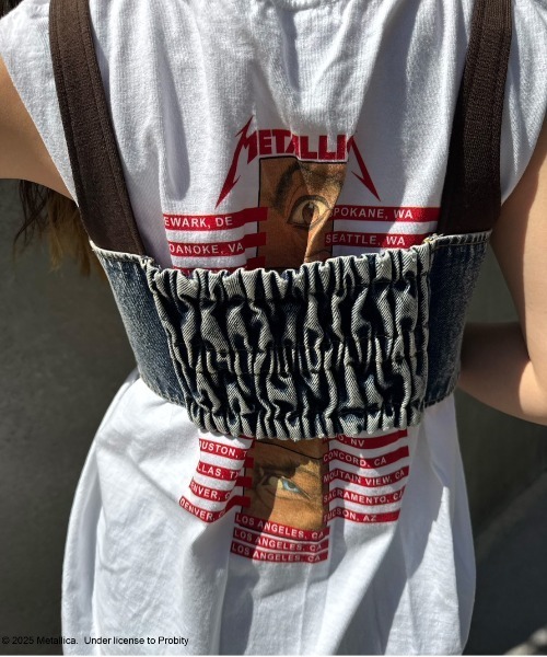 【Moco 】MEDI LLICA WHT NS TEE MEDI METALLICA WHT NS TEE（タンクトップ）｜Ameri（アメリ）の