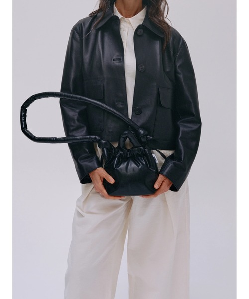 OLEND(オレンド)の「OLEND VEGAN LEATHER MICRO ONA(ハンドバッグ・レディース・ブラック/イエロー系その他/ローズ・FREE)」の8枚目の写真