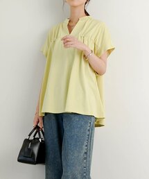un dix cors | 《きちんと見え・綿100％》ライトドライ天竺シャーリングスキッパープルオーバー(Tシャツ/カットソー)