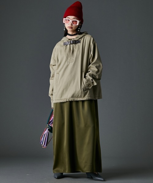 GEVS.(ジェイヴィス)の「サテンAラインマキシワンピース<大きいサイズ有>GEVS.(ワンピース・レディース・ブラック/カーキ・4L/5L/3L/LL/L/M)」の14枚目の写真