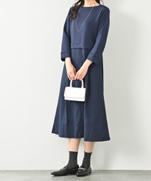 aunt lily（アントリリー）の「カットワーク刺繍コンビワンピース｜刺繍 上品 カジュアル 春夏 ワンピ（ワンピース）」