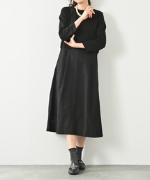 aunt lily（アントリリー）の「カットワーク刺繍コンビワンピース｜刺繍 上品 カジュアル 春夏 ワンピ（ワンピース）」