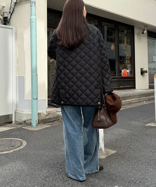 fredy emue（フレディエミュ）の「《別注》【Traditional WeatherWear】WAVERLY A-LINE（ブルゾン・レディース・ブラック/ネイビー・32/34）」の5枚目の写真