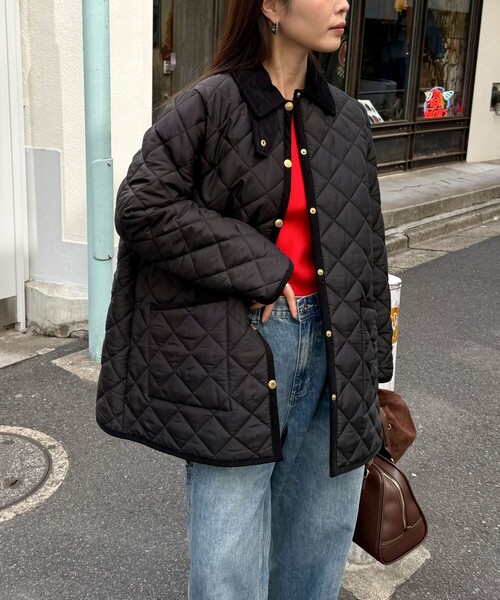 FREDY別注！トラディショナルウェザーウェアキルティングコート ブラック フレディエミュ fredy emue 【別注】【Traditional Weatherwear