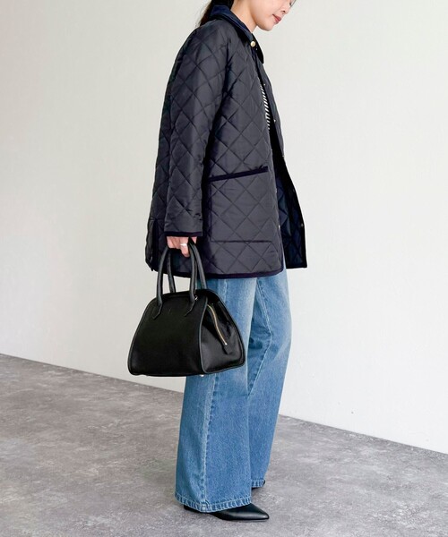 fredy emue（フレディエミュ）の「《別注》【Traditional WeatherWear】WAVERLY A-LINE（ブルゾン・レディース・ブラック/ネイビー・32/34）」の14枚目の写真