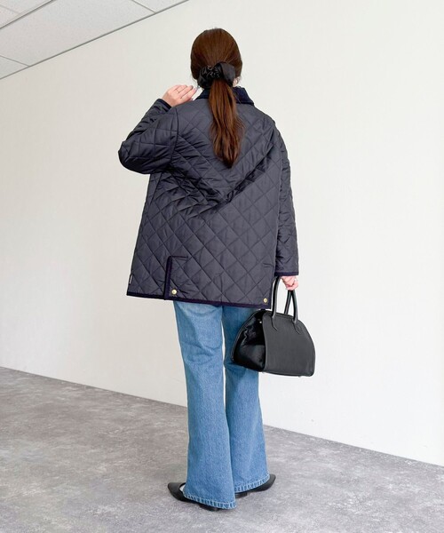 fredy emue（フレディエミュ）の「《別注》【Traditional WeatherWear】WAVERLY A-LINE（ブルゾン・レディース・ブラック/ネイビー・32/34）」の17枚目の写真