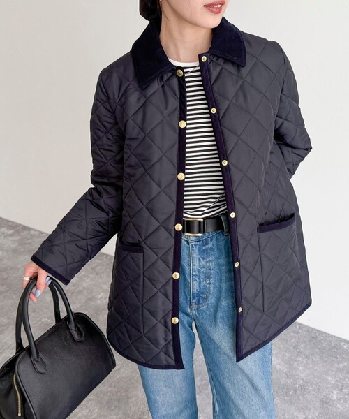 fredy emue（フレディエミュ）の「《別注》【Traditional WeatherWear】WAVERLY A-LINE（ブルゾン・レディース・ブラック/ネイビー・32/34）」の18枚目の写真