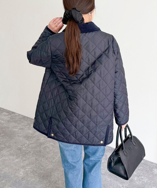 fredy emue（フレディエミュ）の「《別注》【Traditional WeatherWear】WAVERLY A-LINE（ブルゾン・レディース・ブラック/ネイビー・32/34）」の22枚目の写真