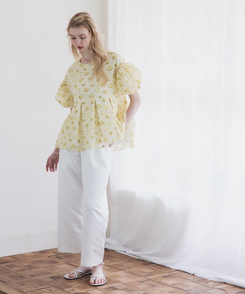MERAKI（メラキ）の「フラワーボックスプリーツブラウス（シャツ/ブラウス・レディース・イエロー/ブルー/ピンク・FREE）」の11枚目の写真