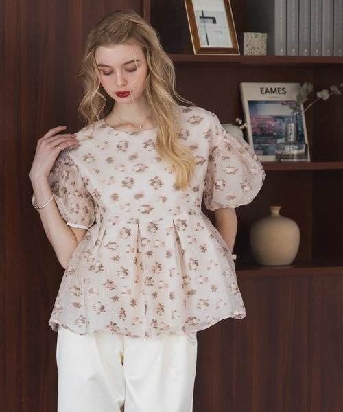 MERAKI（メラキ）の「フラワーボックスプリーツブラウス（シャツ/ブラウス・レディース・イエロー/ブルー/ピンク・FREE）」の6枚目の写真