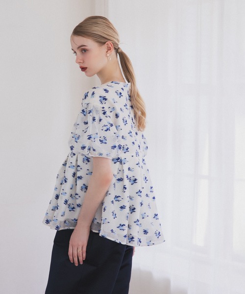 MERAKI（メラキ）の「フラワーボックスプリーツブラウス（シャツ/ブラウス・レディース・イエロー/ブルー/ピンク・FREE）」の22枚目の写真