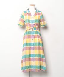 REDYAZEL ロングワンピース ロング シャツワンピース シャツ イエロー REDYAZEL ロングワンピース ロング シャツワンピース シャツ