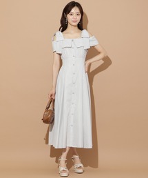 シャツワンピース オフショルダー ワンピース」に該当する
