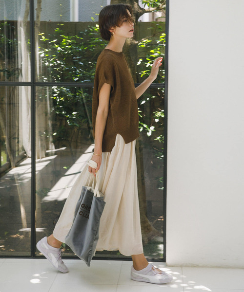 URBAN RESEARCH DOORS（アーバンリサーチドアーズ）の「ブライトギャザースカート（スカート・レディース・ナチュラル/ブラック・MEDIUM）」の11枚目の写真