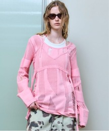 ニット セーター 「25AW PRE-ORDER」Random Mesh Knit Tops/ランダムメッシュ編みニット「MAISON SPECIAL 25AW PRE-ORDER】Random Mesh Knit Tops/ランダムメッシュ編み