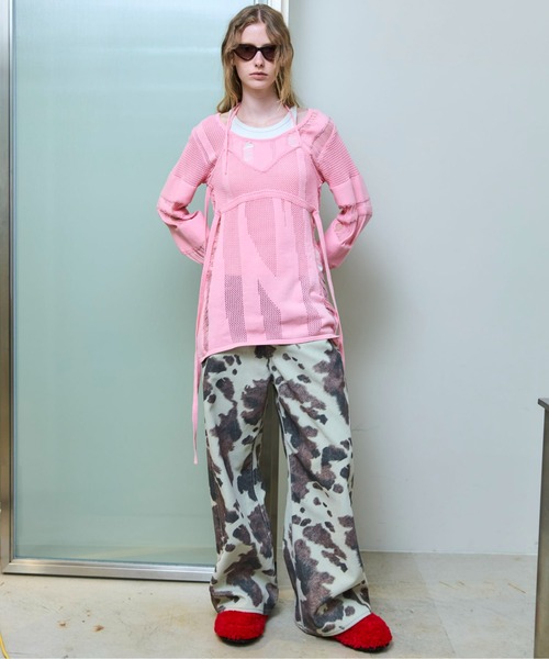 Random Mesh Knit Tops/ランダムメッシュ編みニット【MAISON