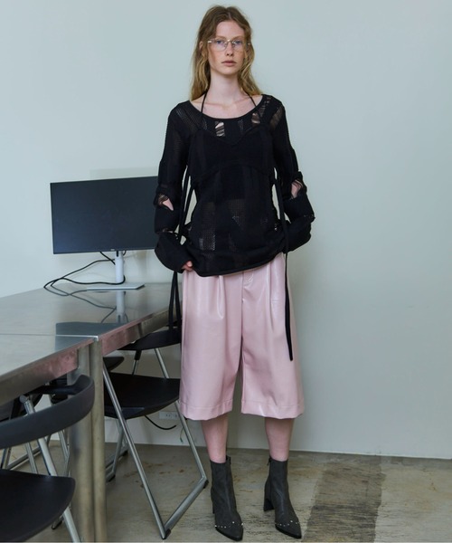 Random Mesh Knit Tops/ランダムメッシュ編みニット（ニット/セーター