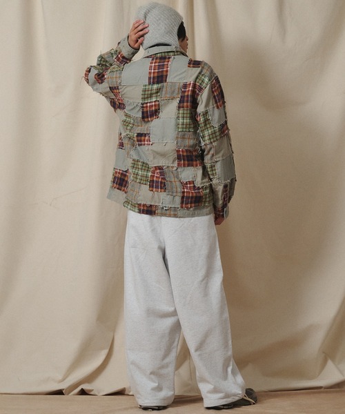 Universal Style Wear(ユニバーサルスタイルウェア)の「Universal Style Wear パッチワーク シャツ(シャツ/ブラウス・メンズ・スミクロ/グレー/オフホワイト/カーキ・LARGE/MEDIUM/X-LARGE)」の9枚目の写真