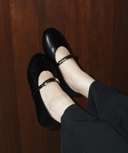 chuclla（チュクラ）の「メタルバーメリージェーン chs25a016（その他シューズ・レディース・ブラック・39/40/36/37/38）」の6枚目の写真