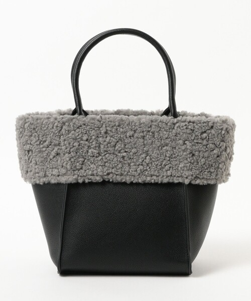 BEAMS HEART（ビームスハート）の「ムートンボア スクエア バッグ（トートバッグ・レディース・ブラウン/ブラック・ONE SIZE）」の7枚目の写真