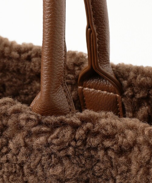 BEAMS HEART（ビームスハート）の「ムートンボア スクエア バッグ（トートバッグ・レディース・ブラウン/ブラック・ONE SIZE）」の12枚目の写真