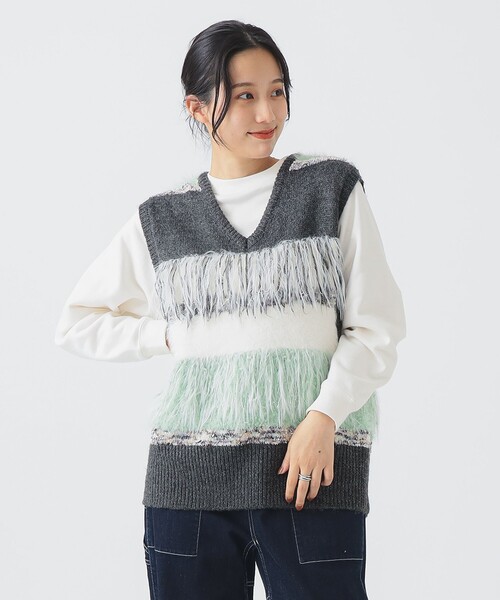 セール】フリンジ ニット ベスト（ニット/セーター）｜B:MING by BEAMS