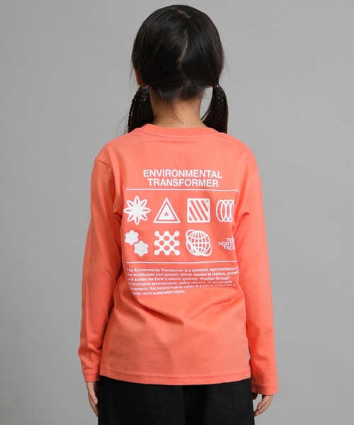 THE NORTH FACE（ザノースフェイス）の「THE NORTH FACE/ザ・ノース・フェイス キッズ ロンT バックプリント NTJ82533（Tシャツ/カットソー・キッズ・ダークオリーブ/キナリ/コーラル・160cm/150cm/140cm/130cm）」の21枚目の写真