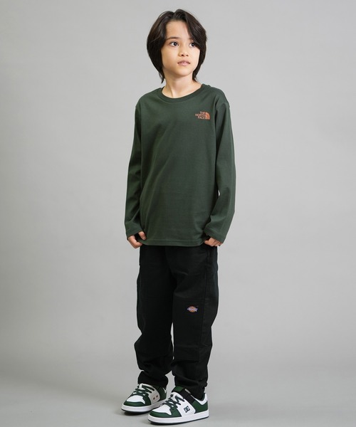 THE NORTH FACE（ザノースフェイス）の「THE NORTH FACE/ザ・ノース・フェイス キッズ ロンT バックプリント NTJ82533（Tシャツ/カットソー・キッズ・ダークオリーブ/キナリ/コーラル・160cm/150cm/140cm/130cm）」の16枚目の写真
