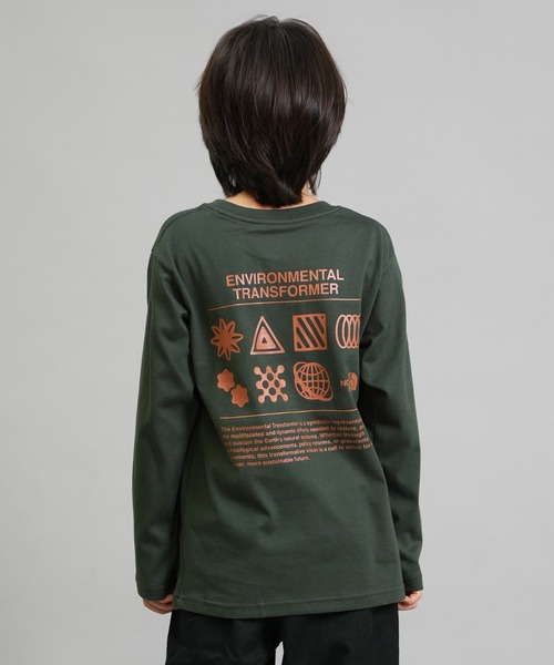 THE NORTH FACE（ザノースフェイス）の「THE NORTH FACE/ザ・ノース・フェイス キッズ ロンT バックプリント NTJ82533（Tシャツ/カットソー・キッズ・ダークオリーブ/キナリ/コーラル・160cm/150cm/140cm/130cm）」の15枚目の写真