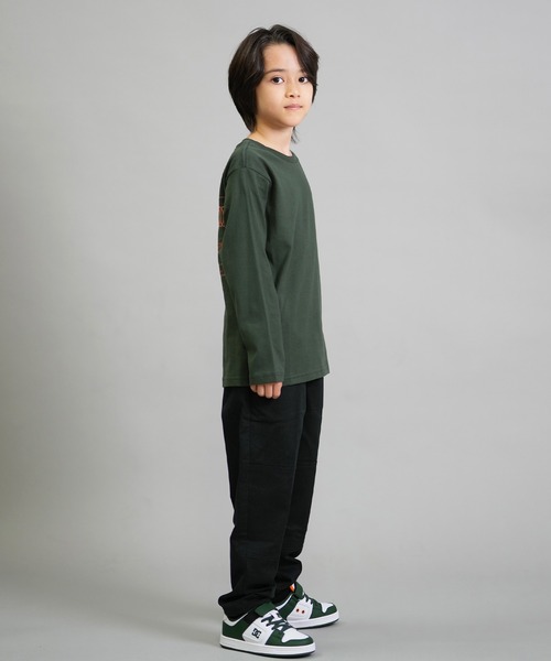 THE NORTH FACE（ザノースフェイス）の「THE NORTH FACE/ザ・ノース・フェイス キッズ ロンT バックプリント NTJ82533（Tシャツ/カットソー・キッズ・ダークオリーブ/キナリ/コーラル・160cm/150cm/140cm/130cm）」の18枚目の写真