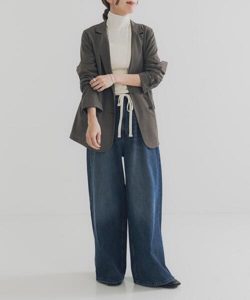 URBAN RESEARCH（アーバンリサーチ）の「デニムイージーワイドパンツ（デニムパンツ・レディース・ブルー/ブラック・36/38/40）」の12枚目の写真