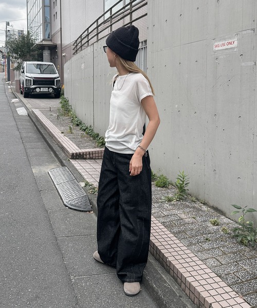 feepur(フェピュール)の「シアーリブTee(Tシャツ/カットソー・レディース・オフホワイト/グレー/ブラック/ブラウン・MEDIUM)」の8枚目の写真