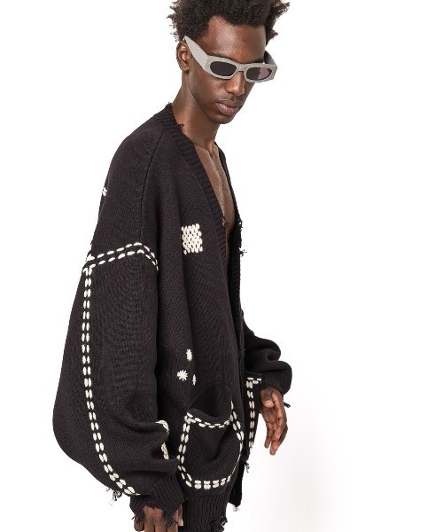 DANKE SCHON（ダンケシェーン）の「DankeSchon/ダンケシェーン/HAND STITCH KNIT CARDIGAN（カーディガン/ボレロ・メンズ・ホワイト/ブラック・S/M/L）」の14枚目の写真