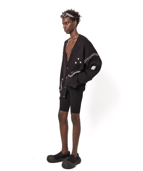 DANKE SCHON（ダンケシェーン）の「DankeSchon/ダンケシェーン/HAND STITCH KNIT CARDIGAN（カーディガン/ボレロ・メンズ・ホワイト/ブラック・S/M/L）」の16枚目の写真