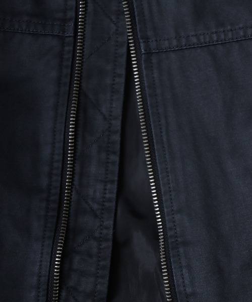 ANPAS（アンパス）の「Faux waxed jacket/襟ボア ワックスライク A-2タイプジャケット ワークブルゾン フライトジャケット ミリタリーブルゾン アウター メンズ レディース（ブルゾン・メンズ・ブラック/ブラウン・M/L/LL）」の15枚目の写真