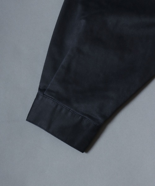 ANPAS（アンパス）の「Faux waxed jacket/襟ボア ワックスライク A-2タイプジャケット ワークブルゾン フライトジャケット ミリタリーブルゾン アウター メンズ レディース（ブルゾン・メンズ・ブラック/ブラウン・M/L/LL）」の16枚目の写真