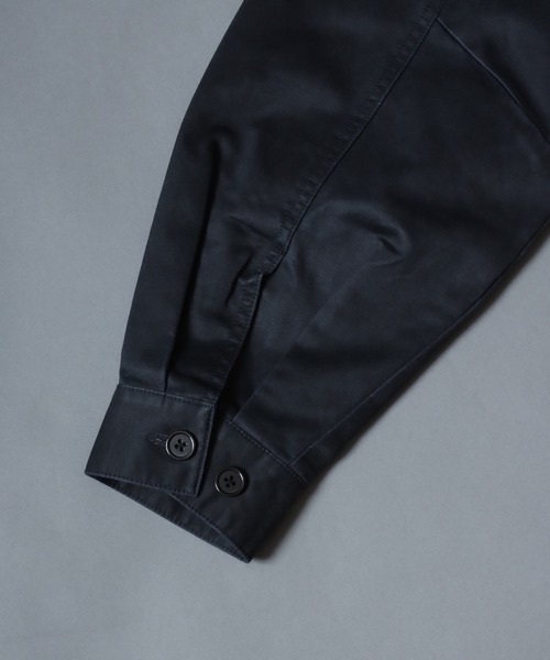 ANPAS（アンパス）の「Faux waxed jacket/襟ボア ワックスライク A-2タイプジャケット ワークブルゾン フライトジャケット ミリタリーブルゾン アウター メンズ レディース（ブルゾン・メンズ・ブラック/ブラウン・M/L/LL）」の17枚目の写真