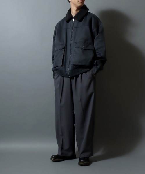 LAVANDAミリタリーブルゾン黒 STAFF STYLING｜THE SHOP YOHJI YAMAMOTO