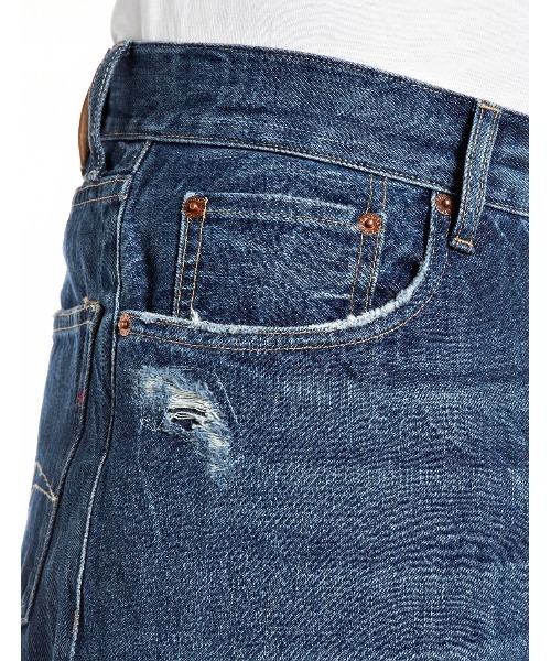REPLAY(リプレイ)の「9ZERO1 ストレートフィットインディゴダメージデニム(デニムパンツ・メンズ・ダークブルー・W28xL32/W29xL32/W30xL32/W31xL32/W32xL32/W33xL32/W34xL32)」の7枚目の写真