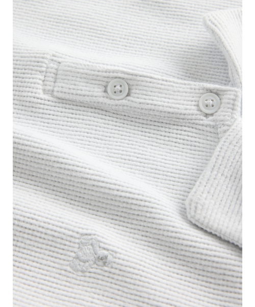 GAP(ギャップ)の「ソフトスパン ポロコーデセット (ベビー)(セットアップ・キッズ・ホワイト/グレー・60cm/70cm/80cm/90cm)」の6枚目の写真
